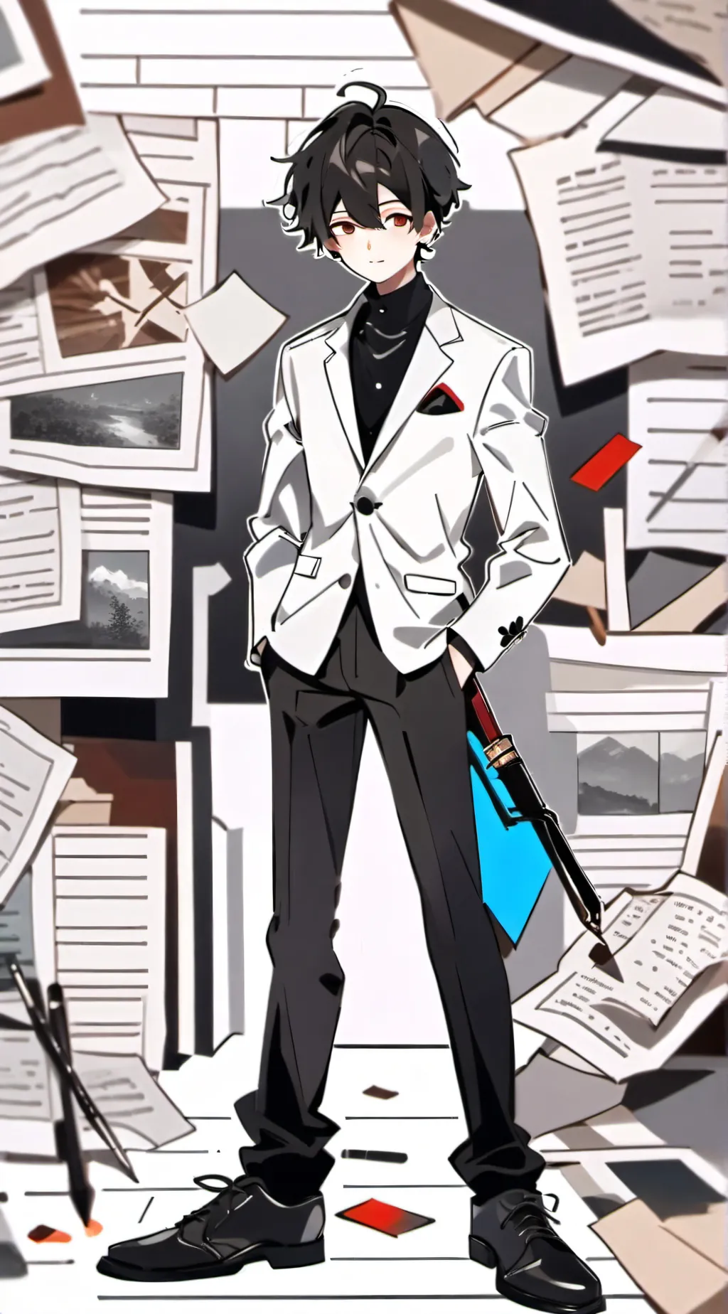 ai character: stick figures background