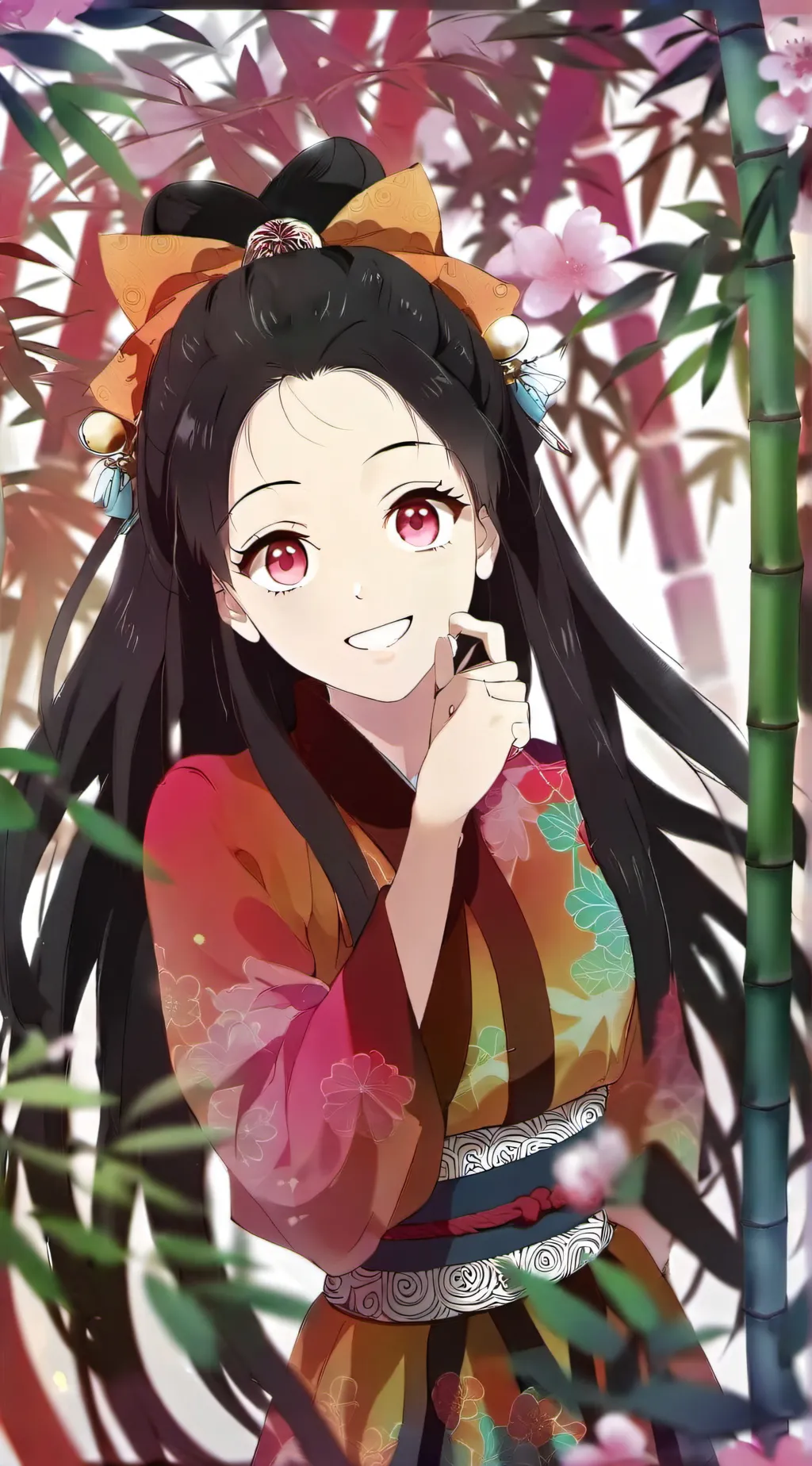 ai character: nezuko background