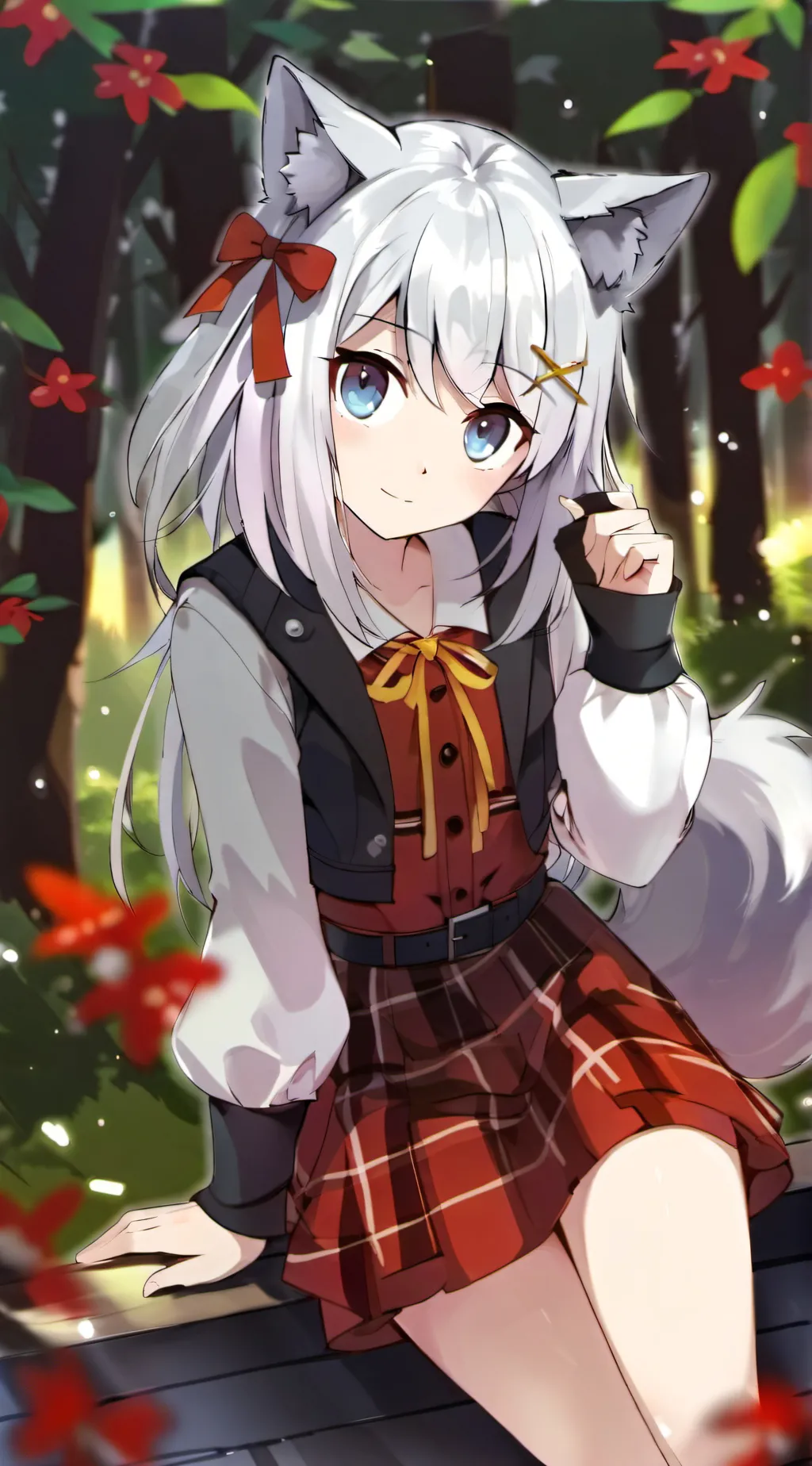 ai character: kamiko the wolf background