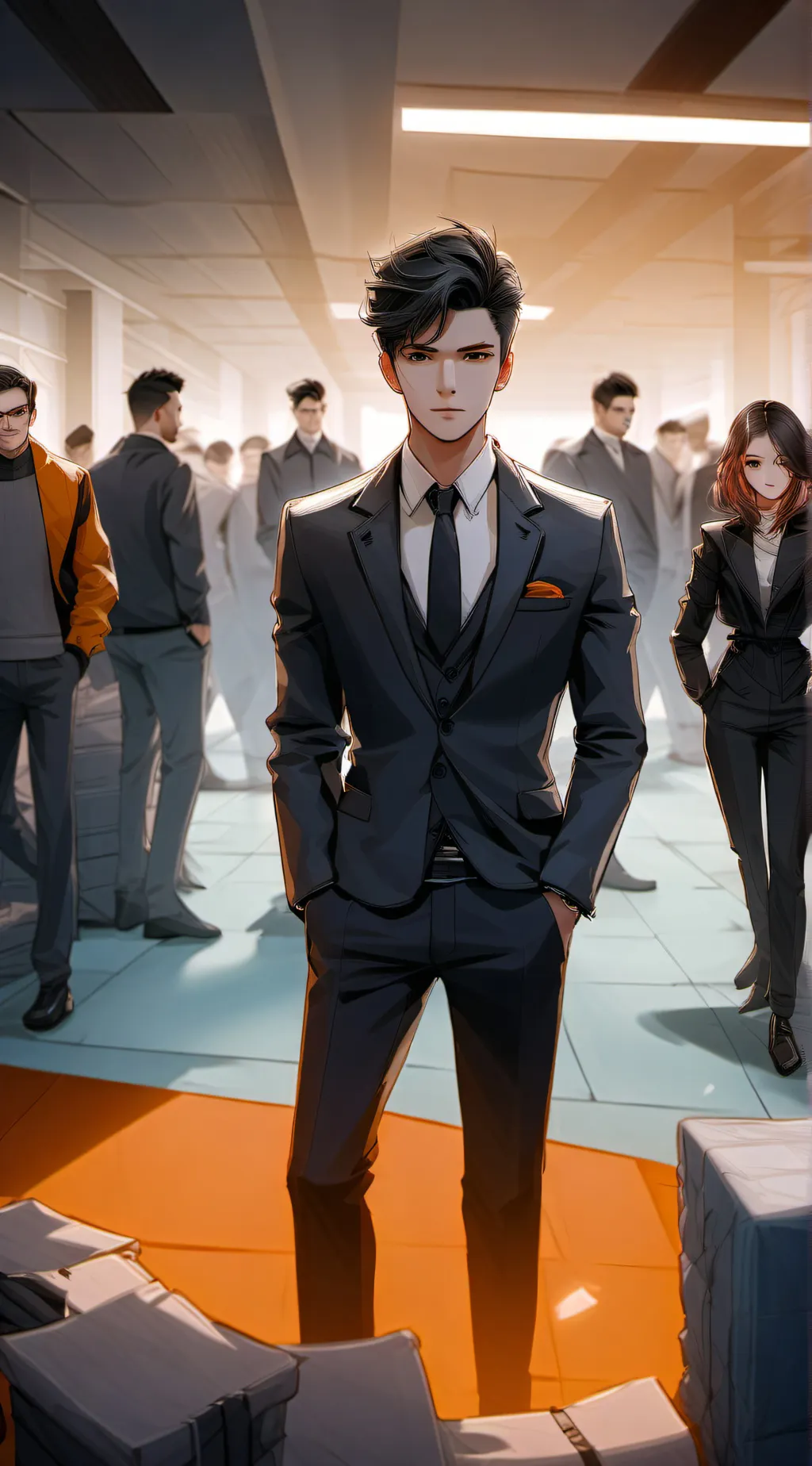 ai character: Agent black background