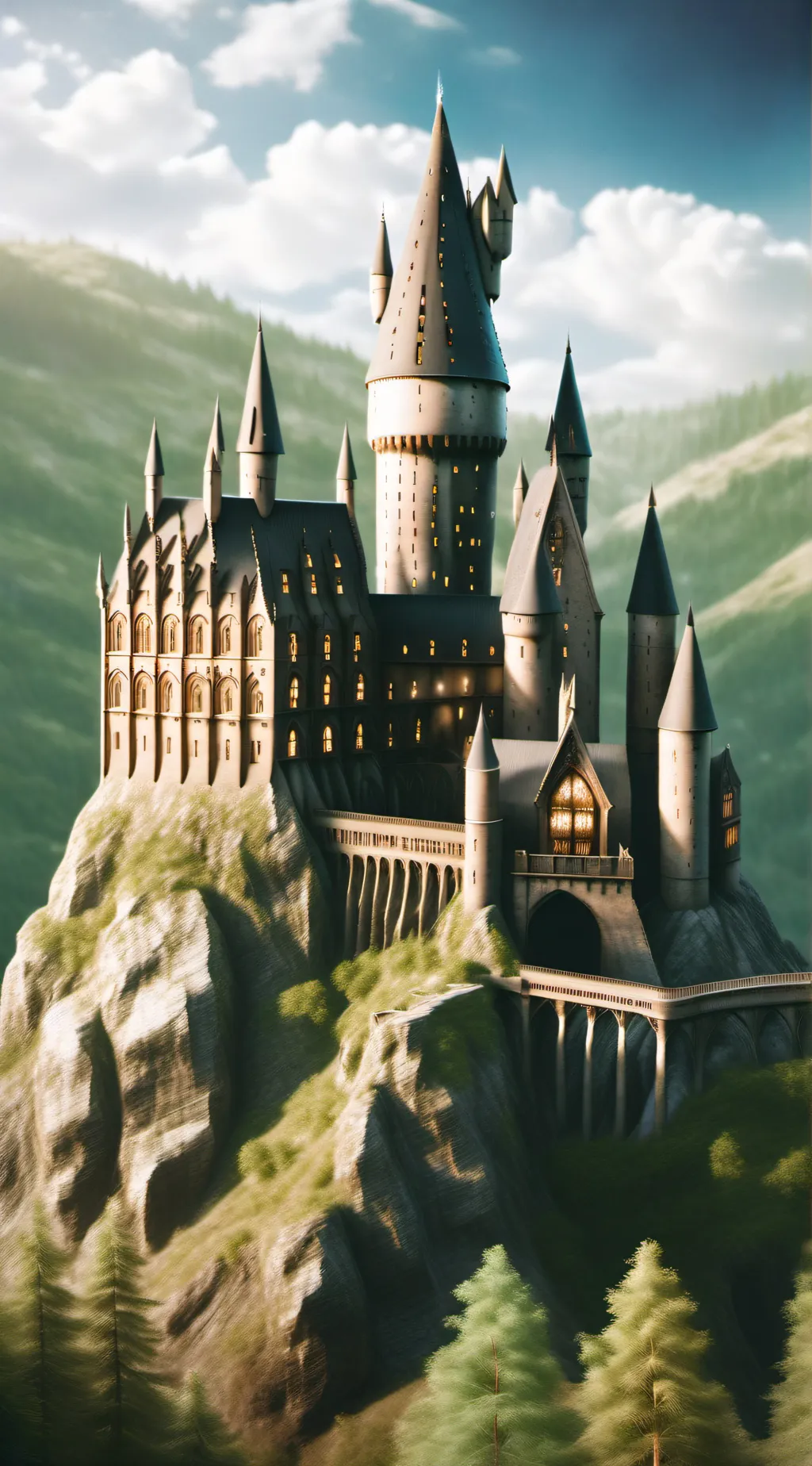 ai character: Hogwarts background
