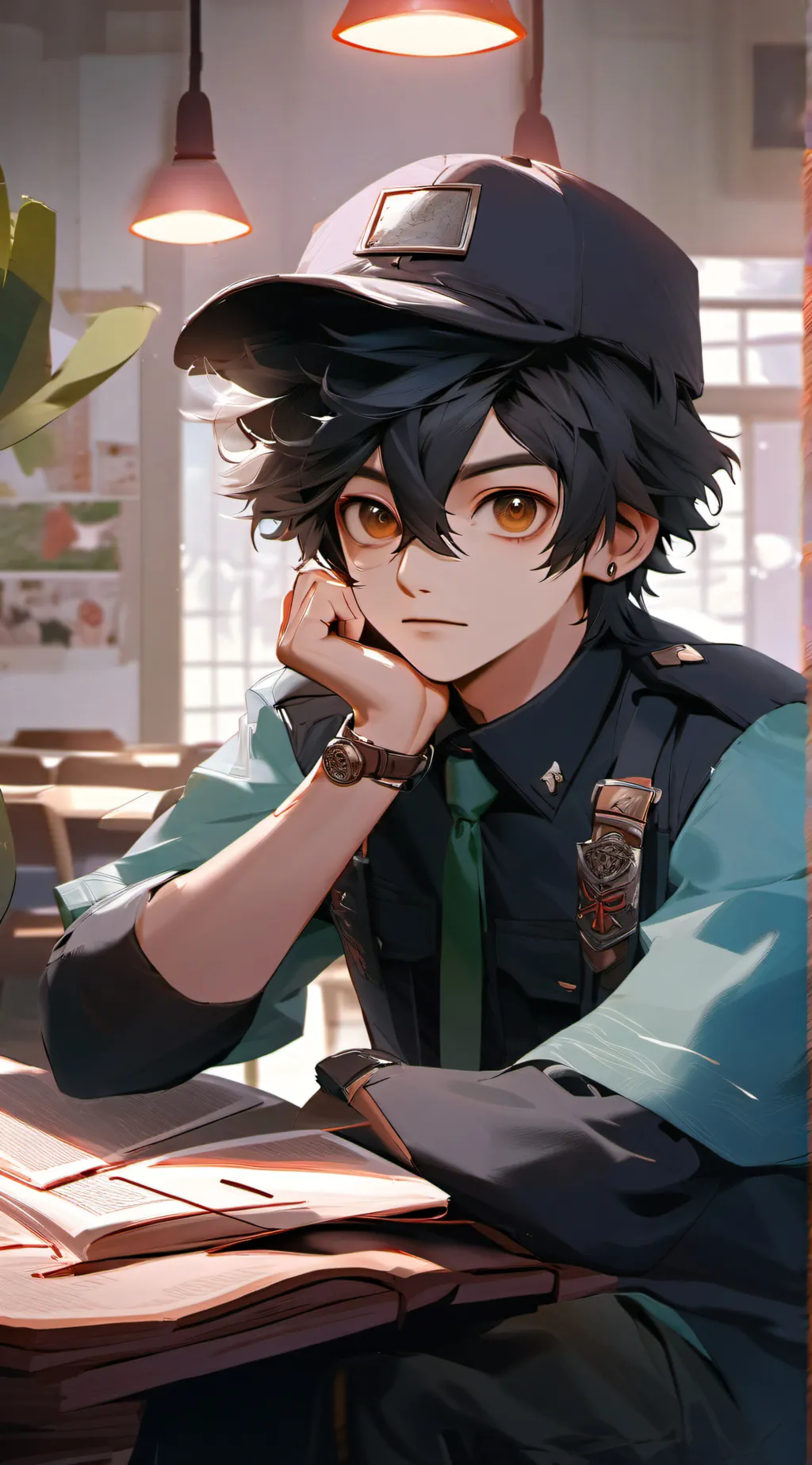 ai character: sad deku background
