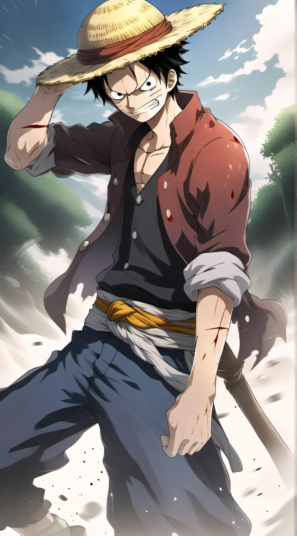ai character: luffy background