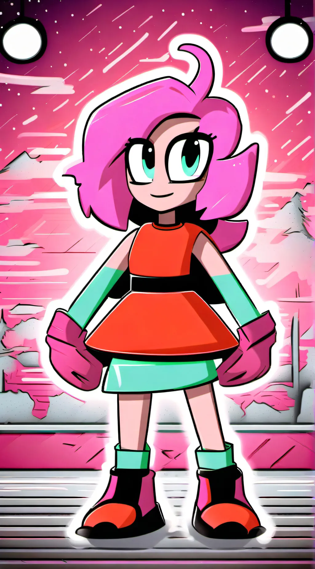 ai character: Amy rose  background