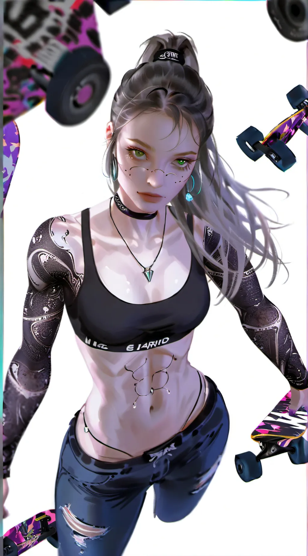 ai character: Boxer girl background