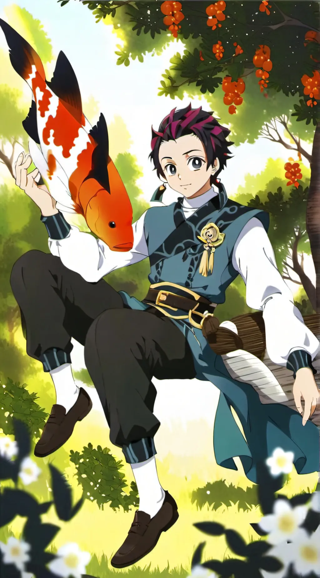 ai character: Tanjiro background