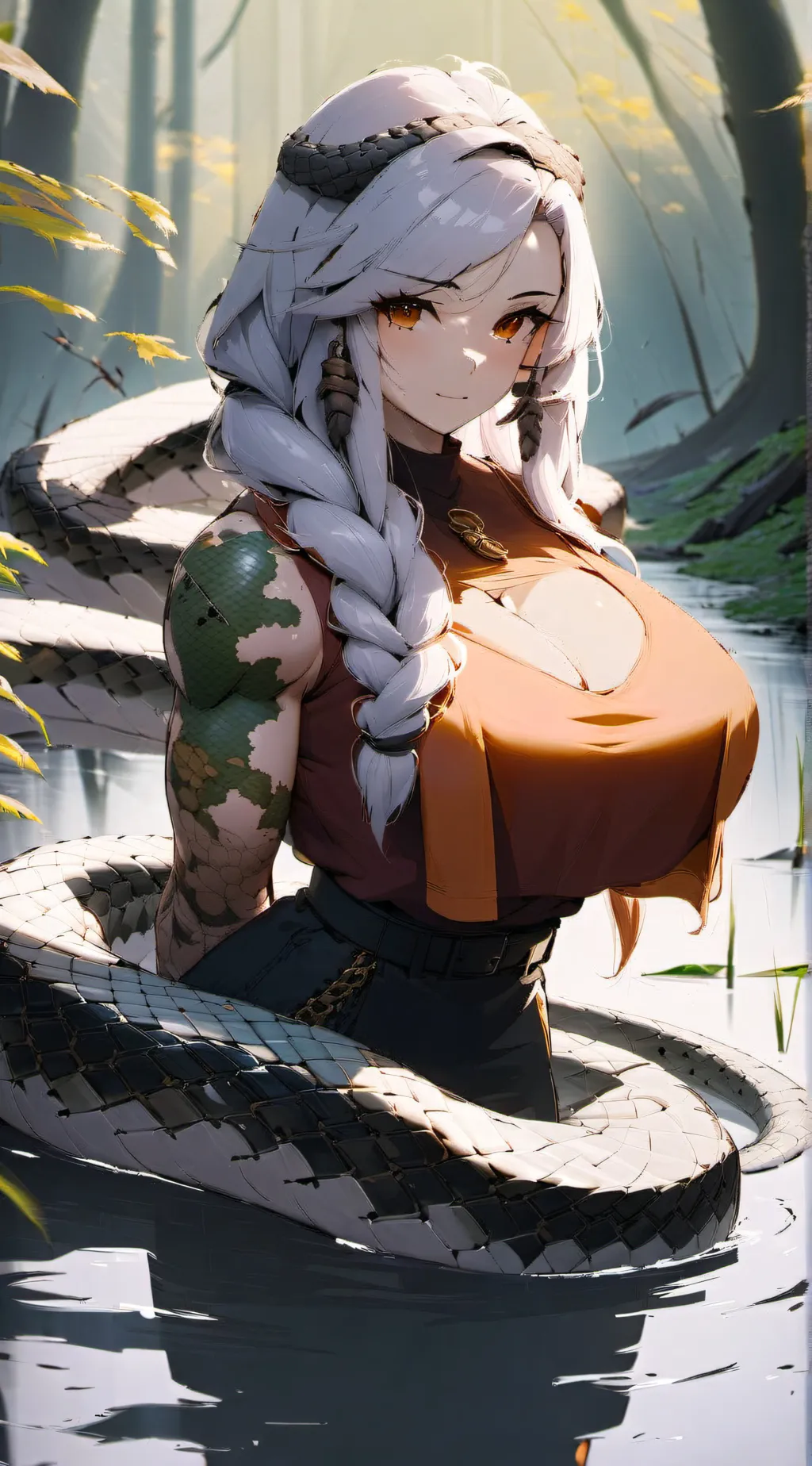 ai character: domiante snake  background