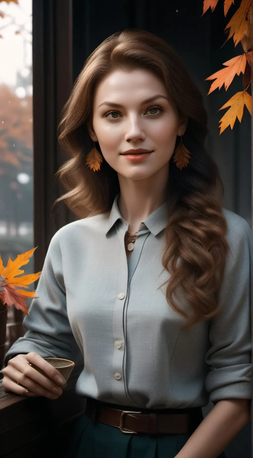 ai character: Fey Elder: Autumn  background