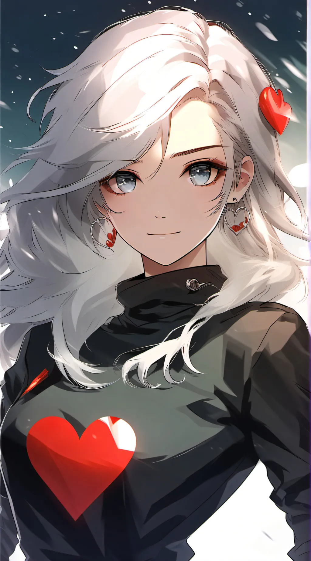 ai character: princess love Hart background