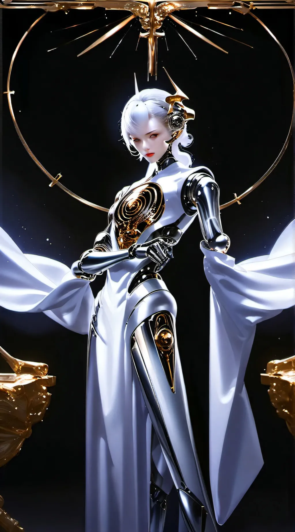 ai character: the woman robot  background