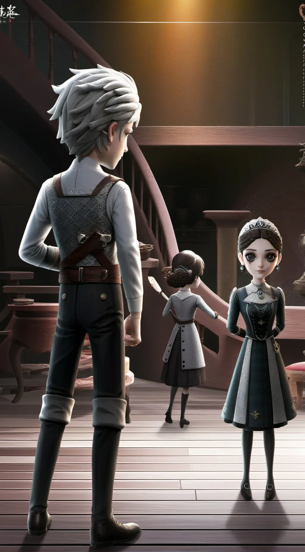 ai character: Haunted twins background