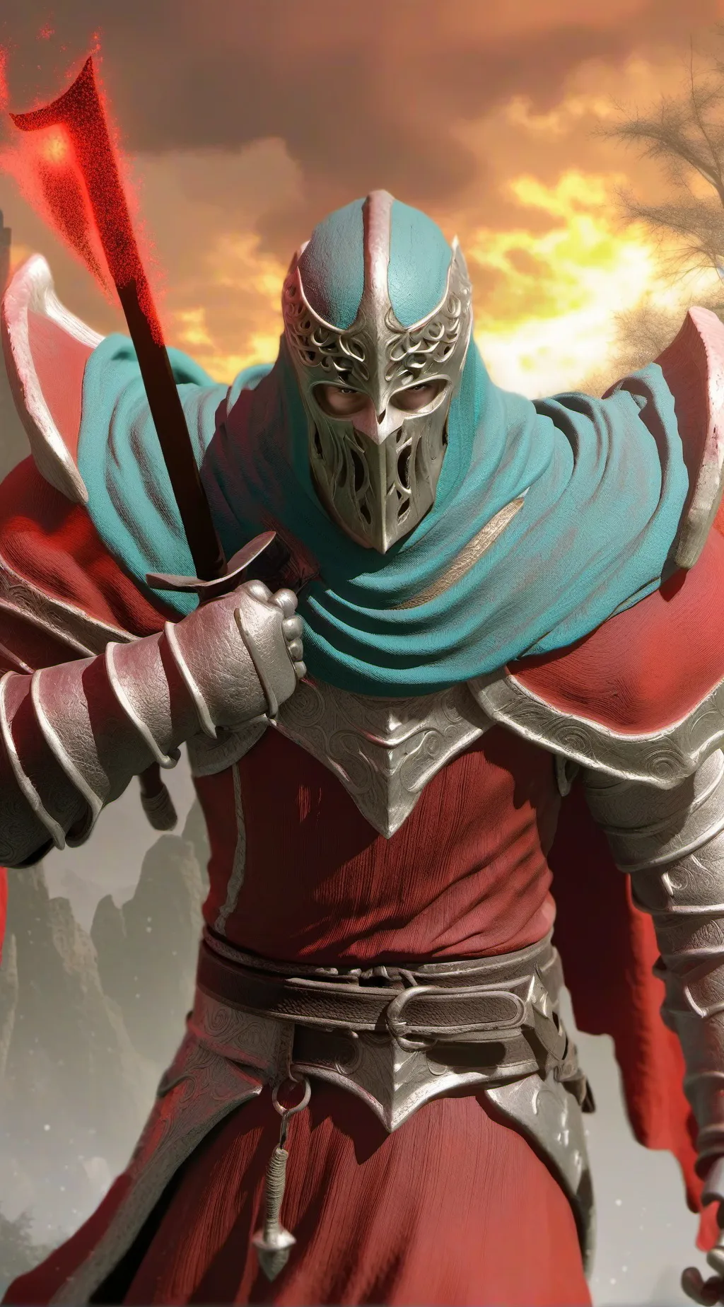 ai character: The wonded background