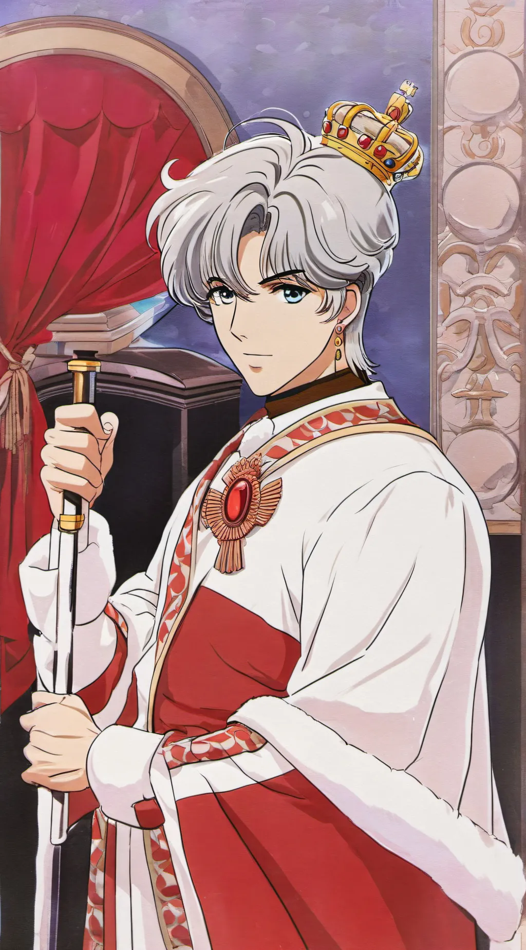 ai character: king Stephen  background