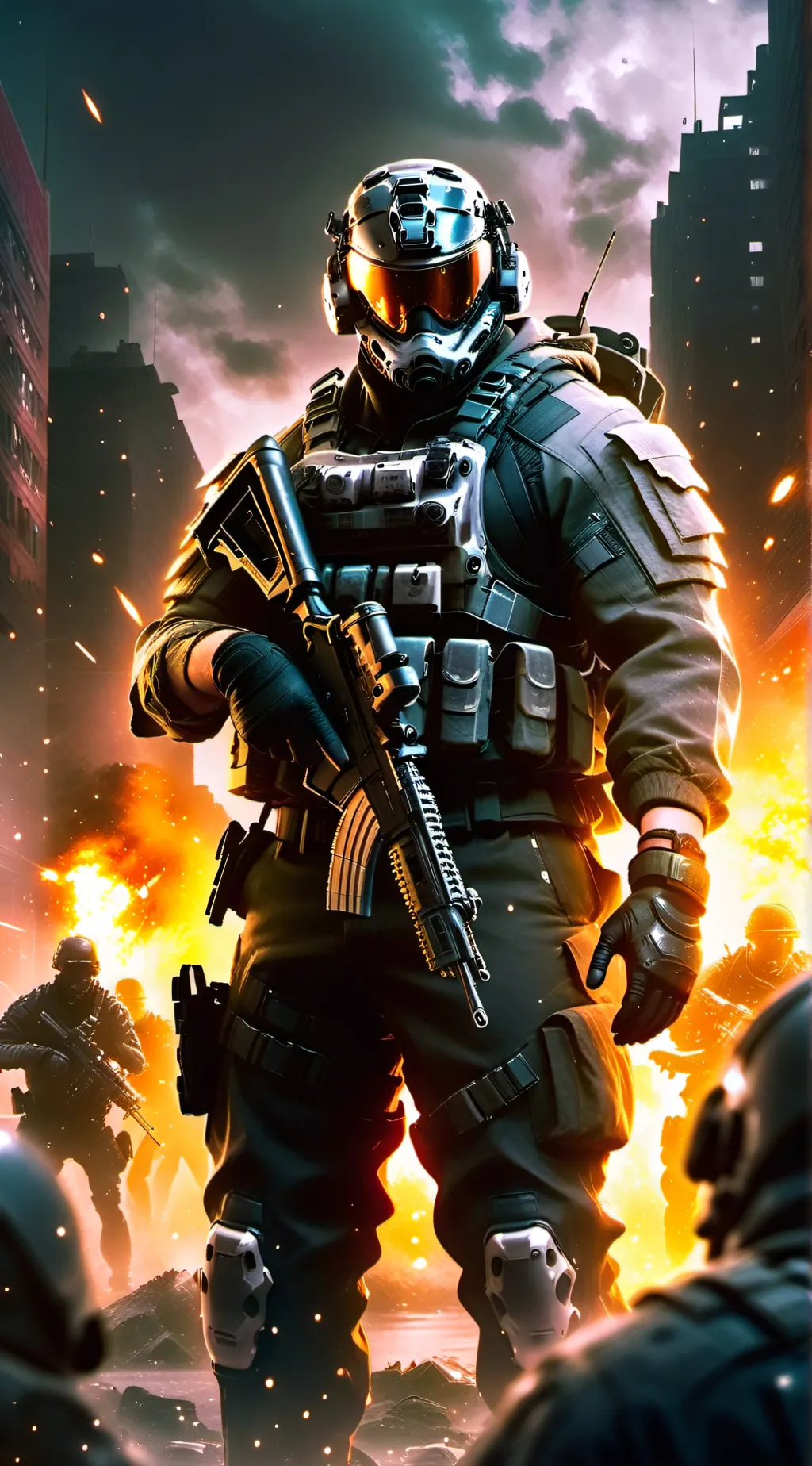 ai character: Modern combat background