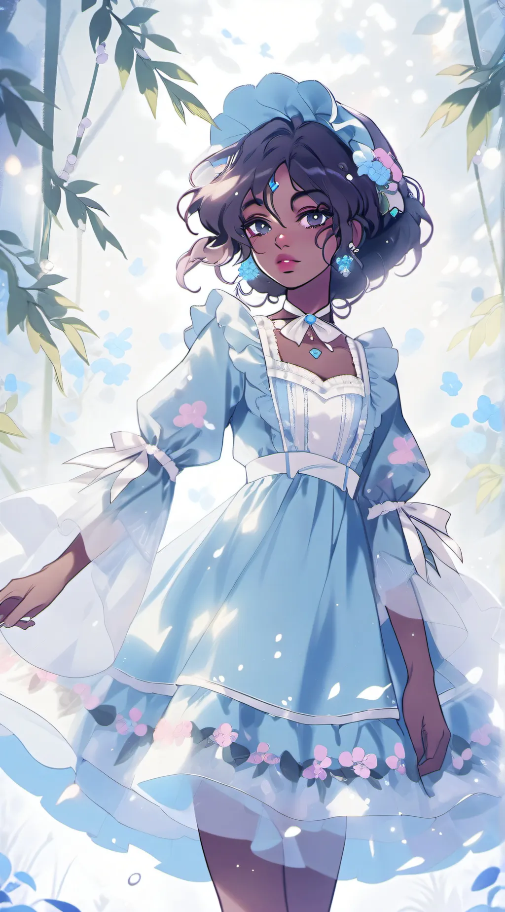 ai character: sky diamond 💎 background