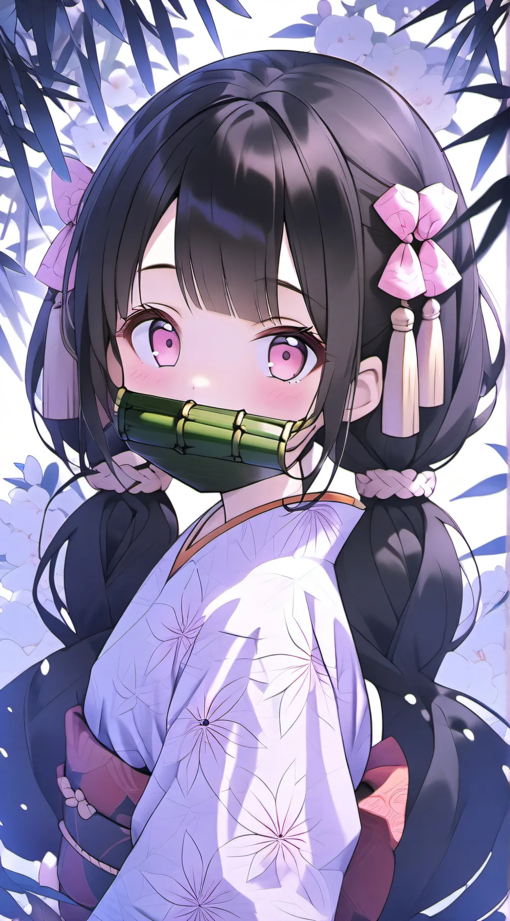 ai character: Mha meet nezuko background