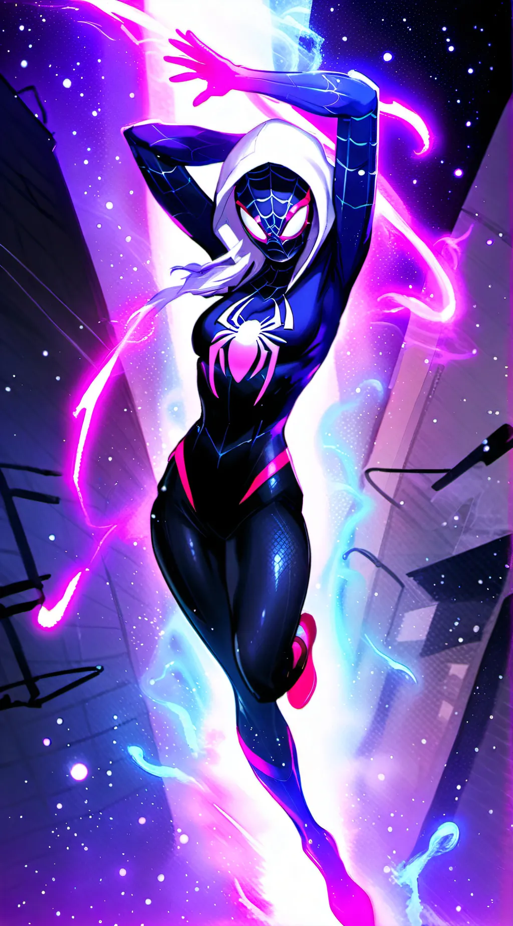 ai character: Spider Gwen background