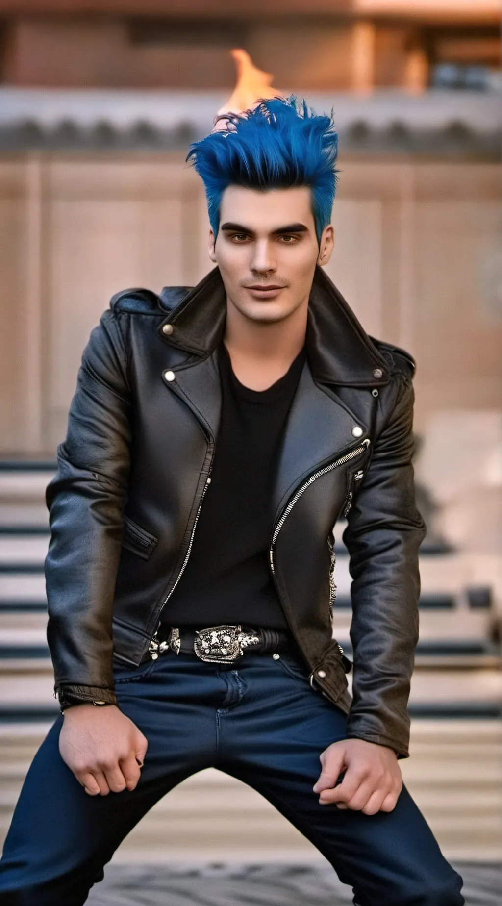 ai character: Young hades  background
