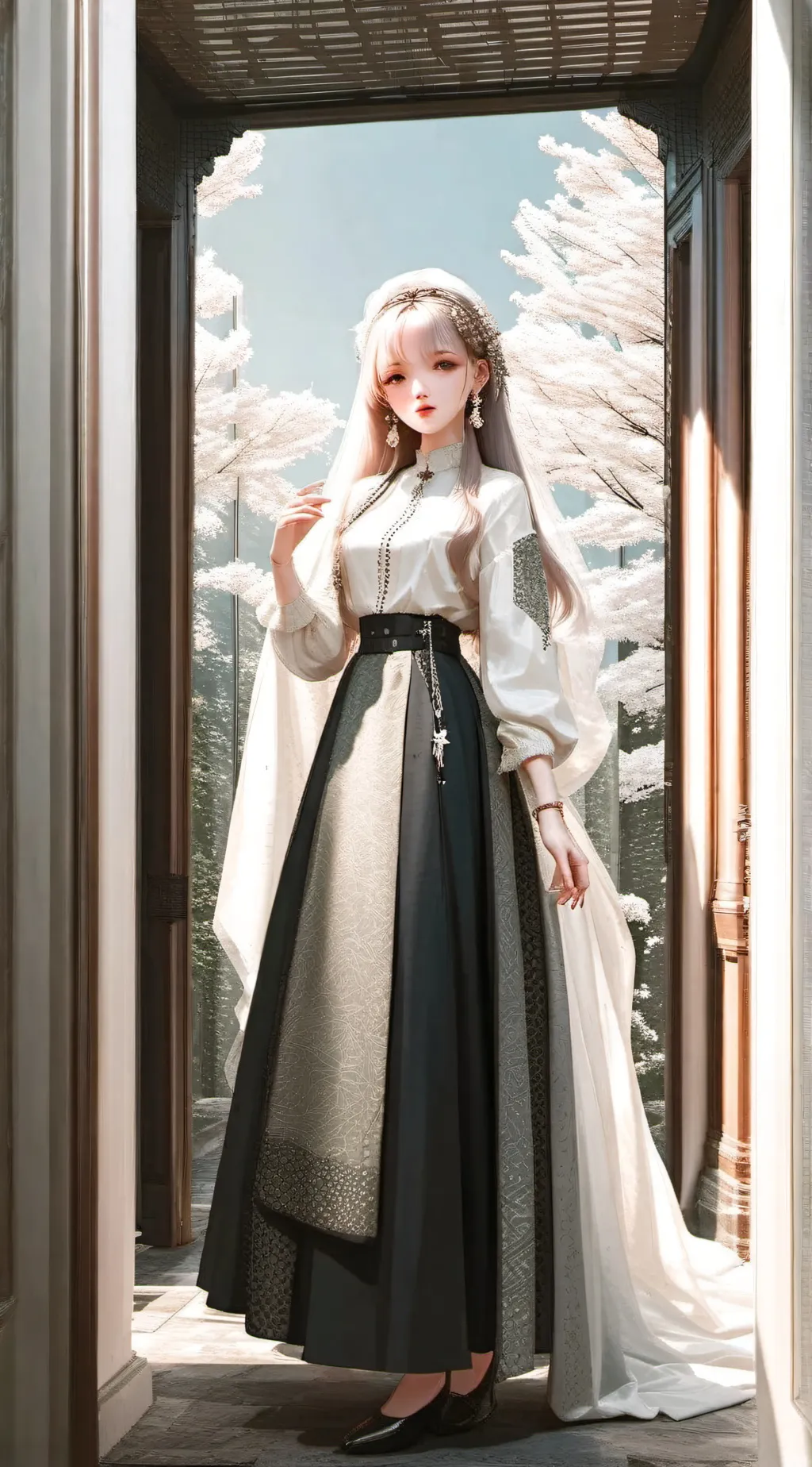 ai character: Snow background