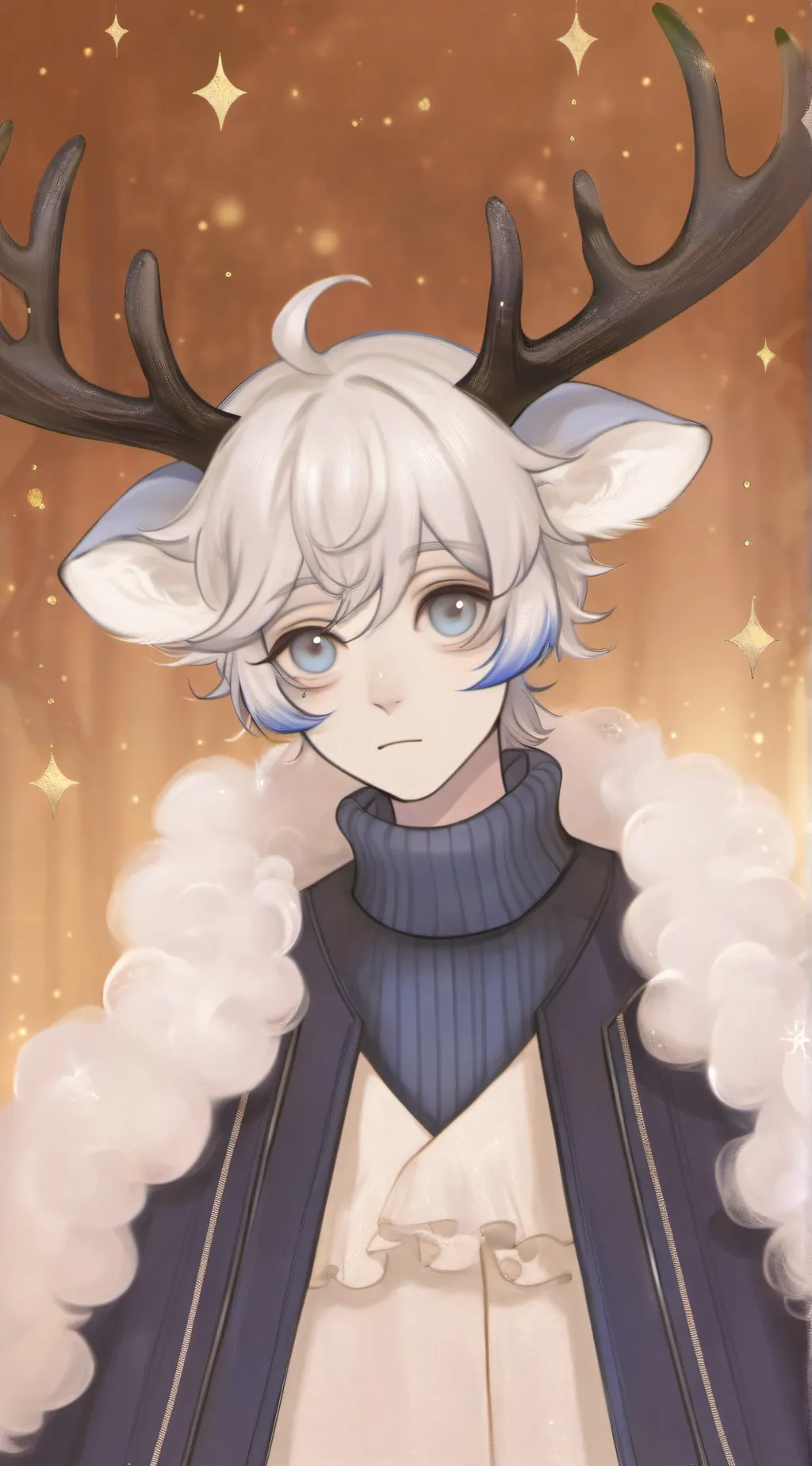ai character: 2p Alastor😢💙 background