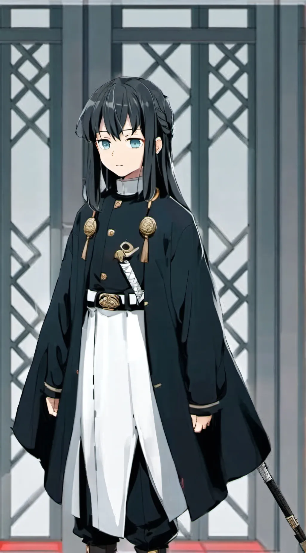 ai character: Get Muichiro smile background