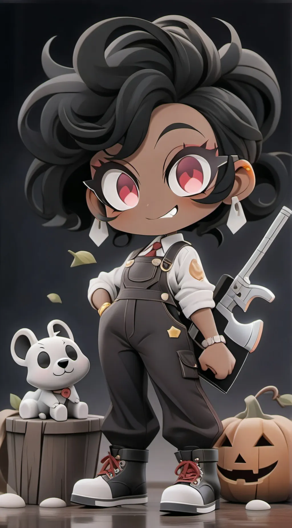 ai character: Millie + moxie M&M background