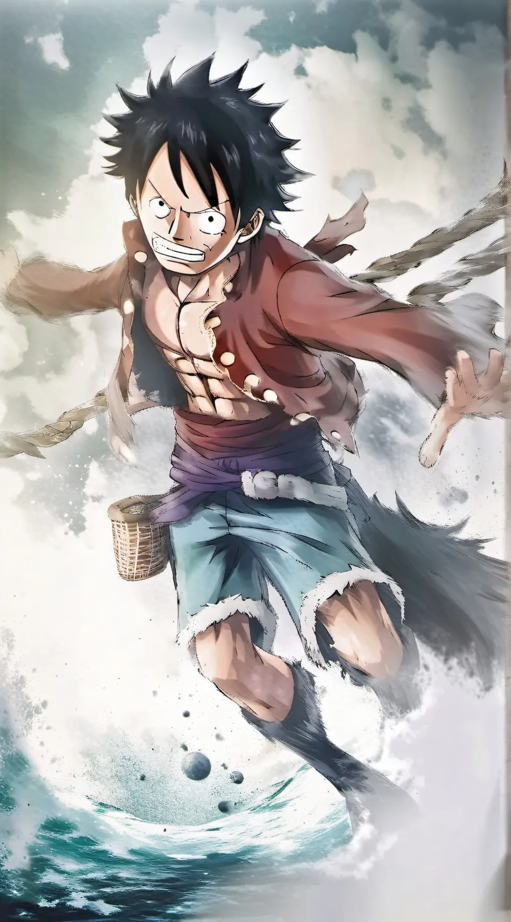ai character: luffy background