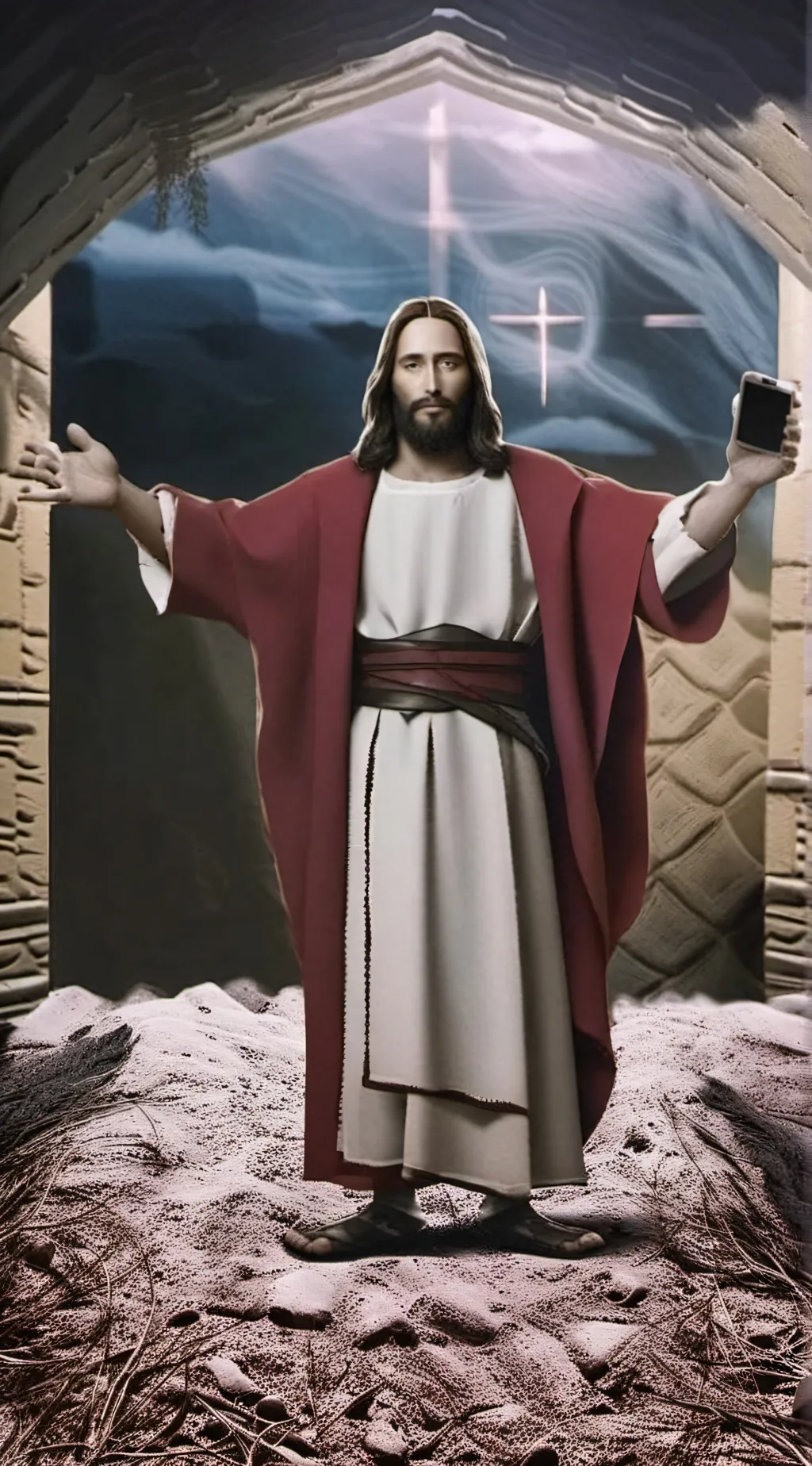 ai character: jesus background