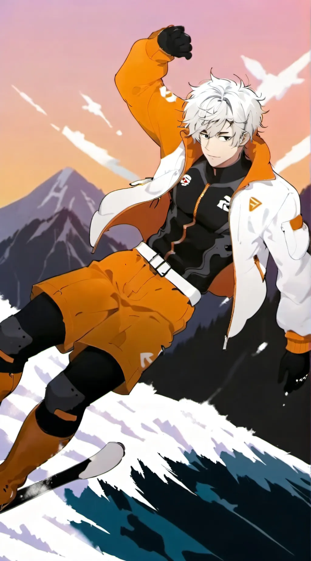 ai character: The flying skier background