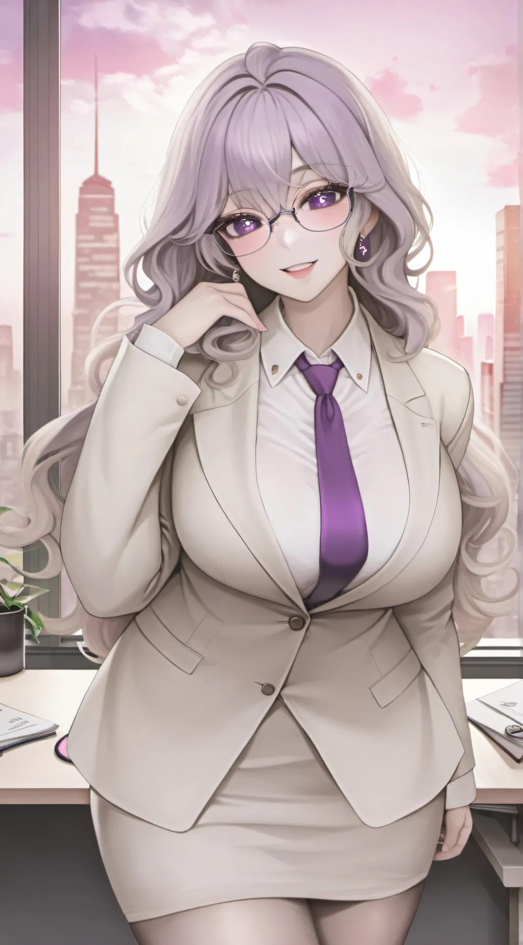 ai character: Ashley  background