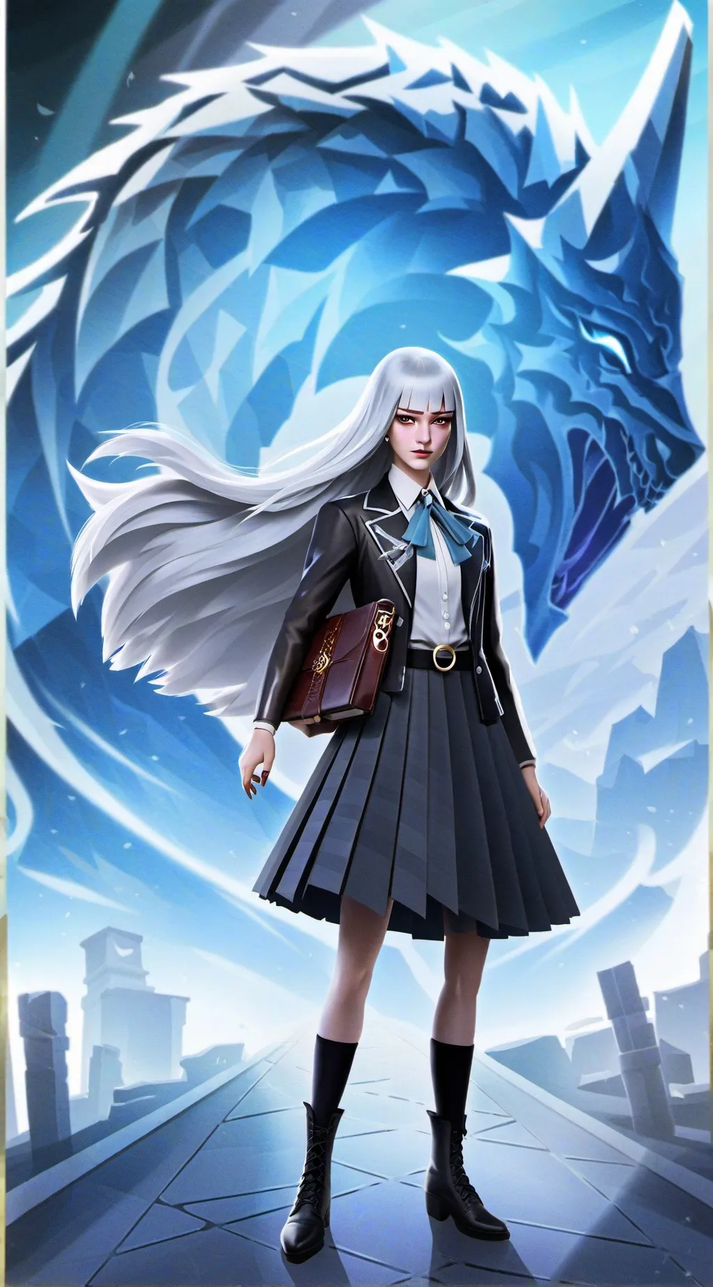 ai character: miss circle background