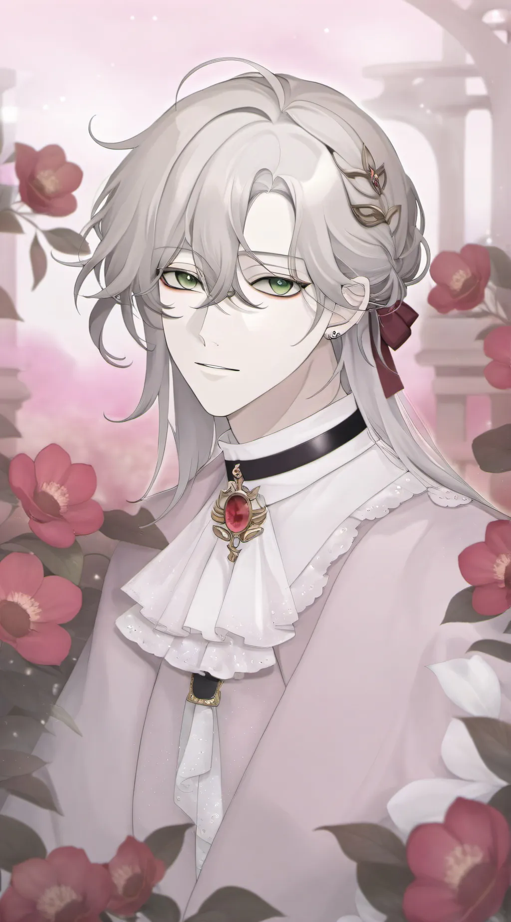 ai character: Valen🍵☕️ background