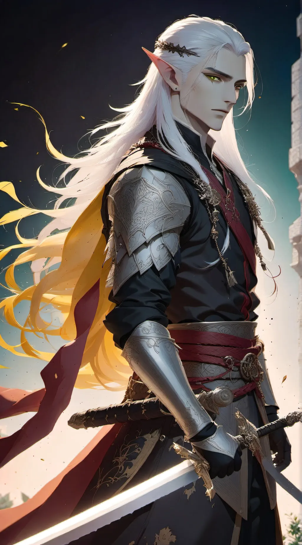 ai character: Haldir  background