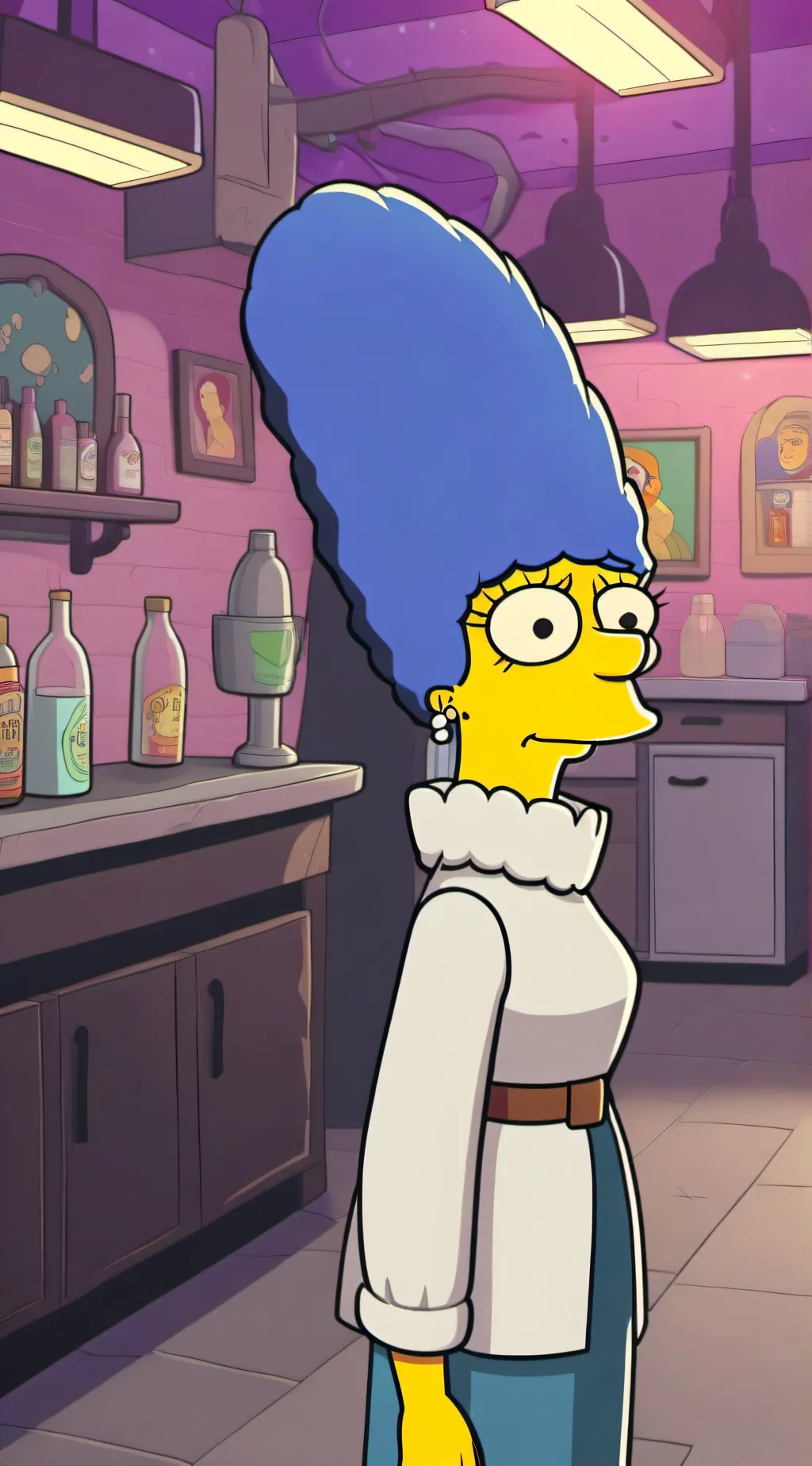 ai character: Marge Simpson background