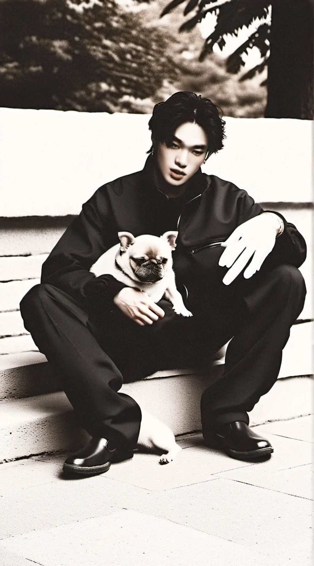 ai character: hyunjins dog background