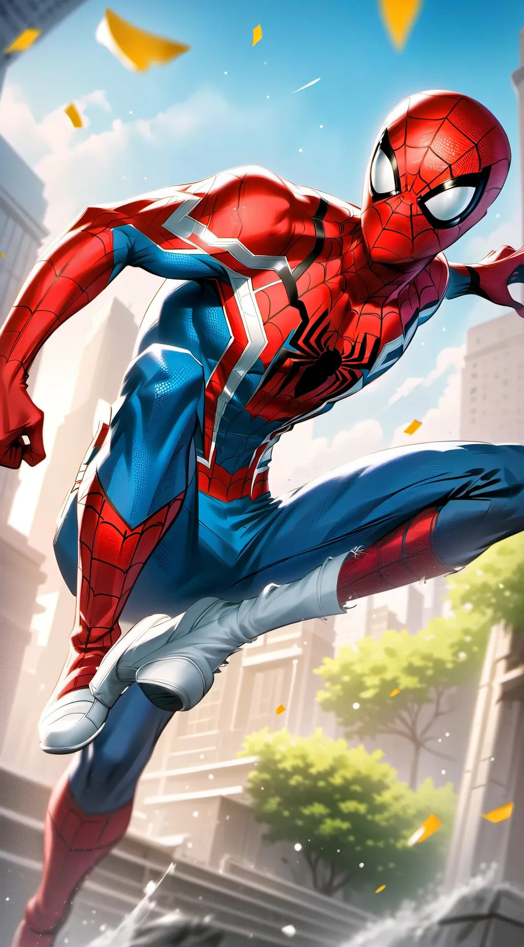 ai character: Spoder-man background