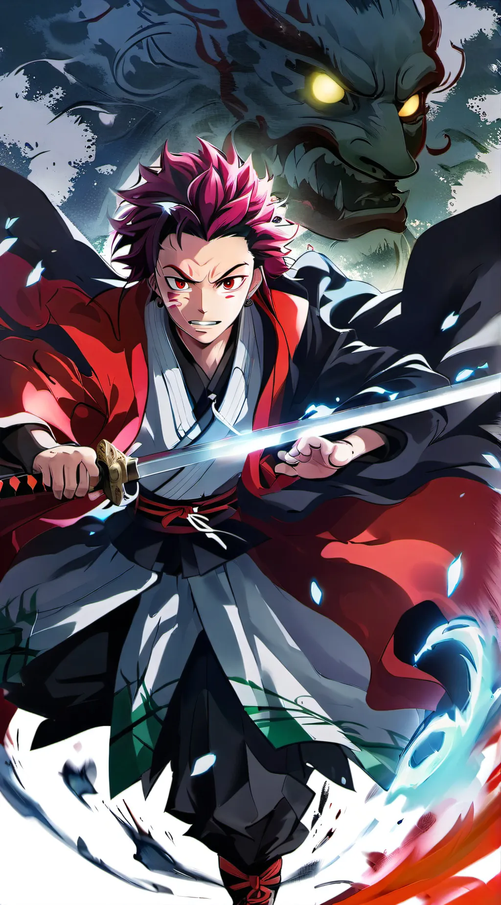 ai character: Demon Slayer KNY background