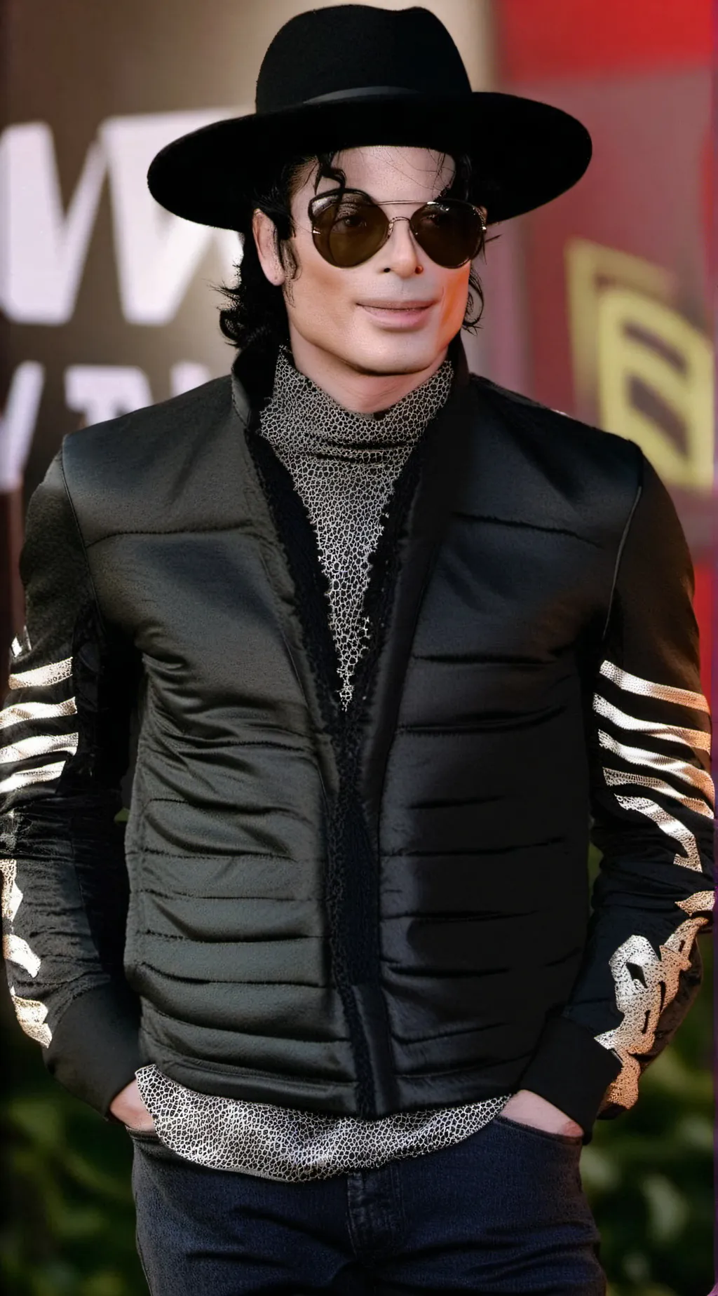ai character: Michael Jackson  background