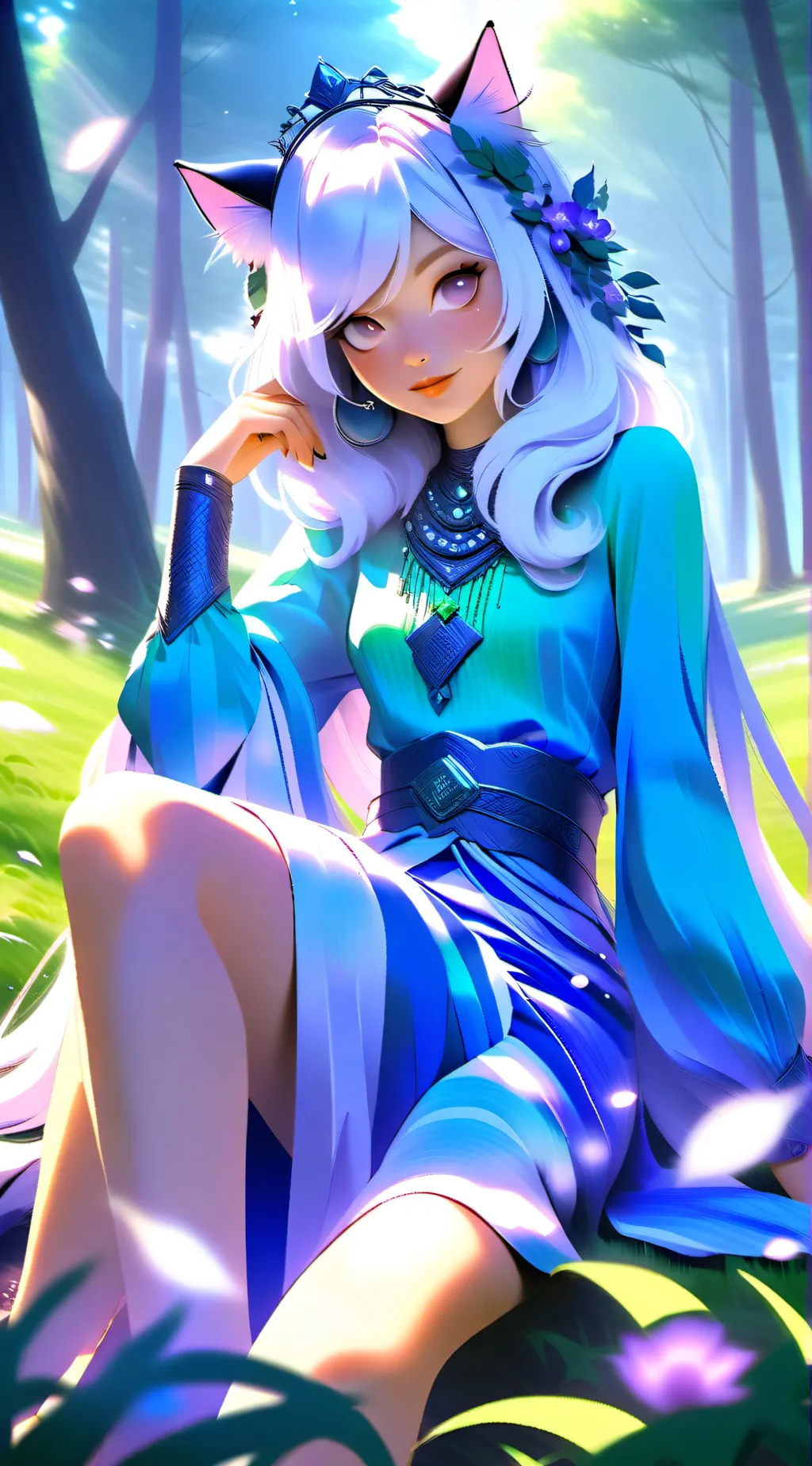 ai character: Grass-chan. background