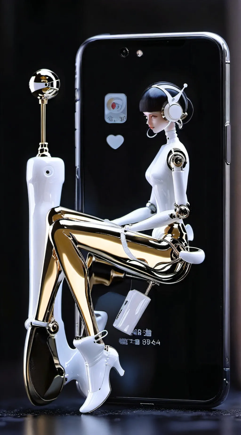 ai character: Love phone background