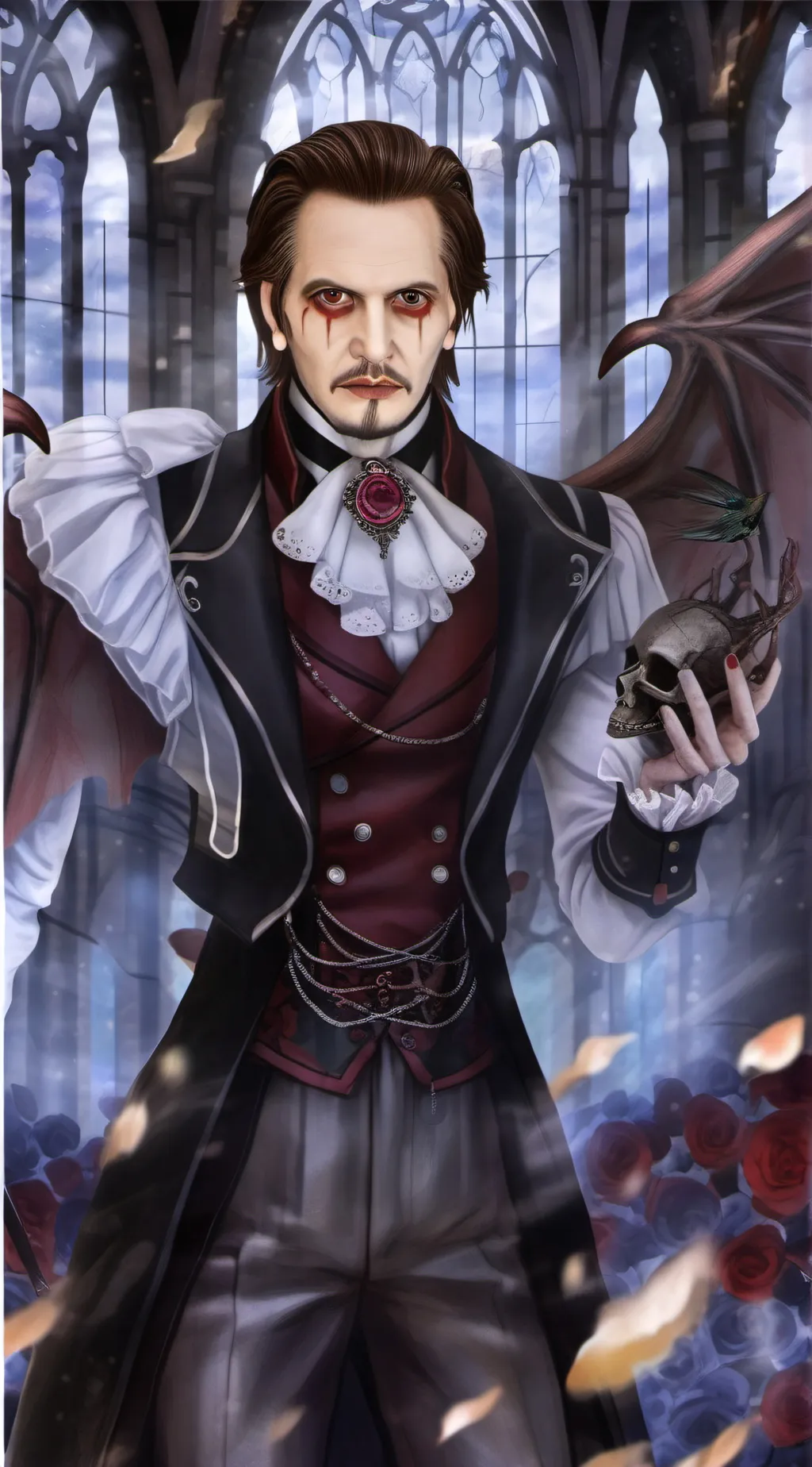 ai character: cardinal Copia  background
