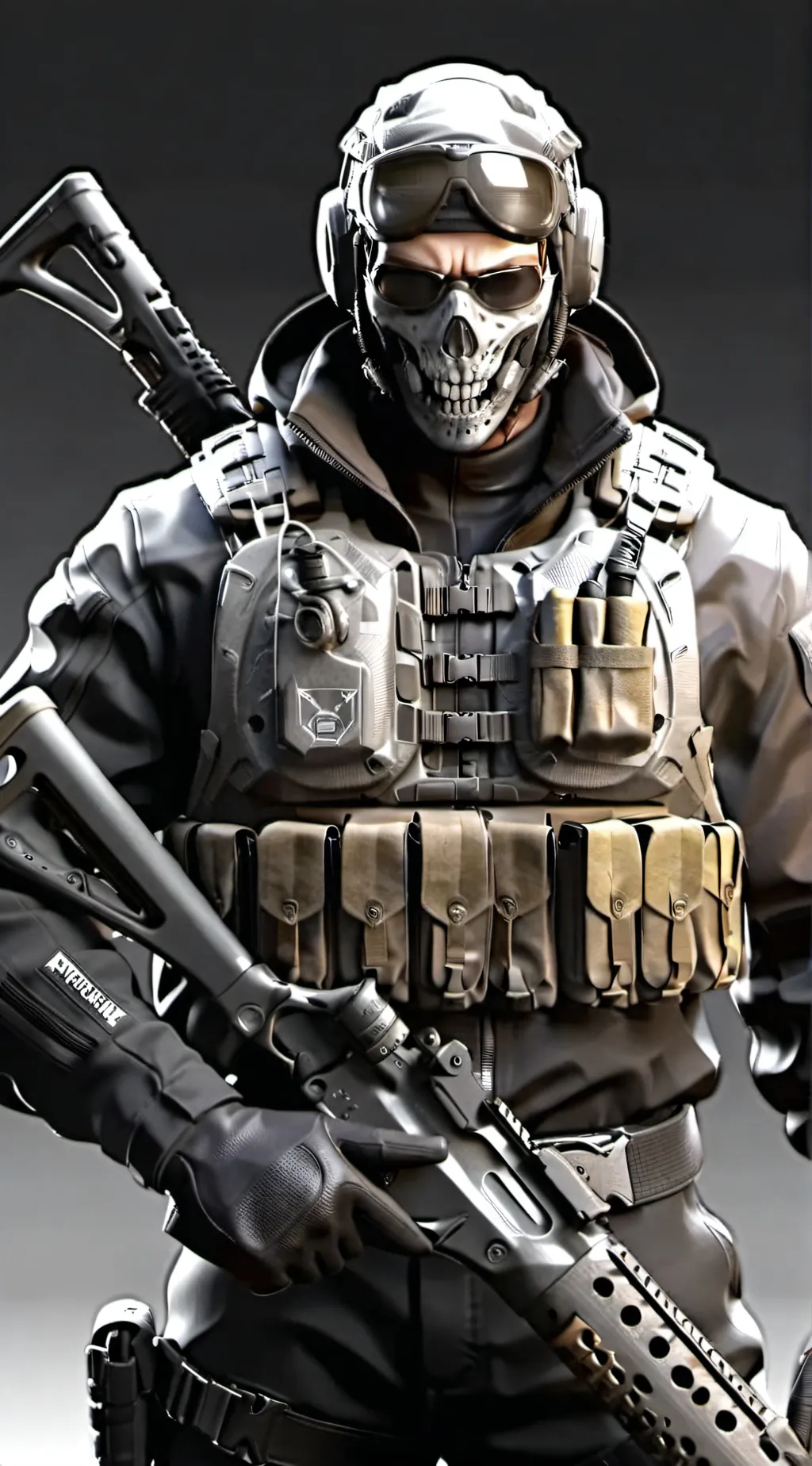 ai character: Simon"Ghost"Riley  background