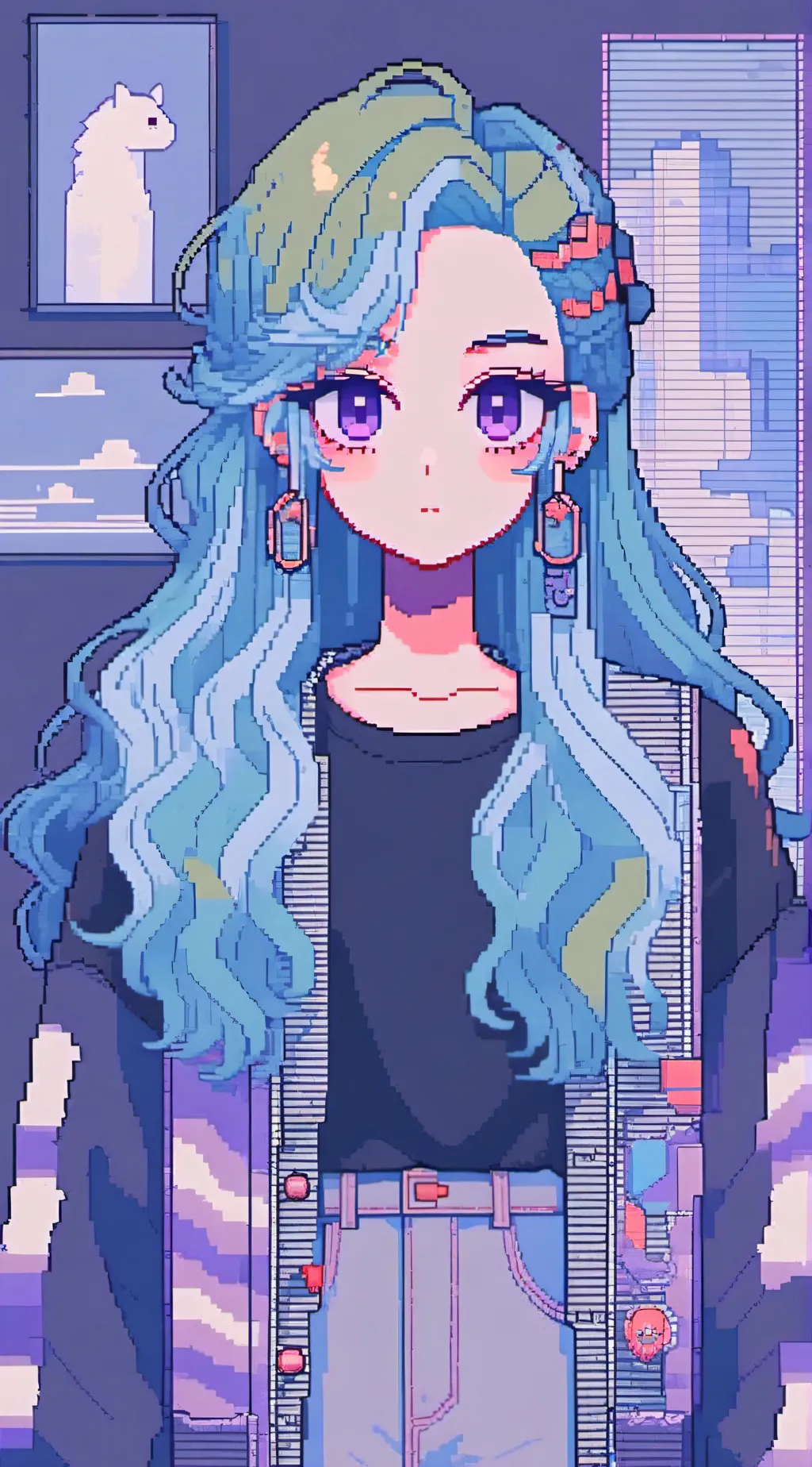 ai character: Velvet and veener background