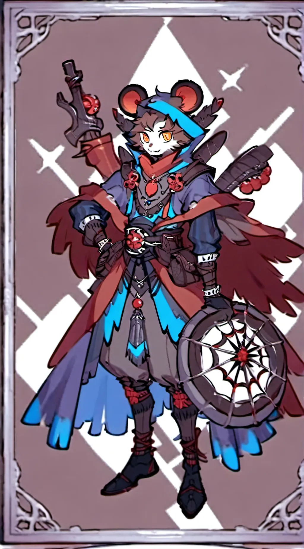ai character: spider bear background