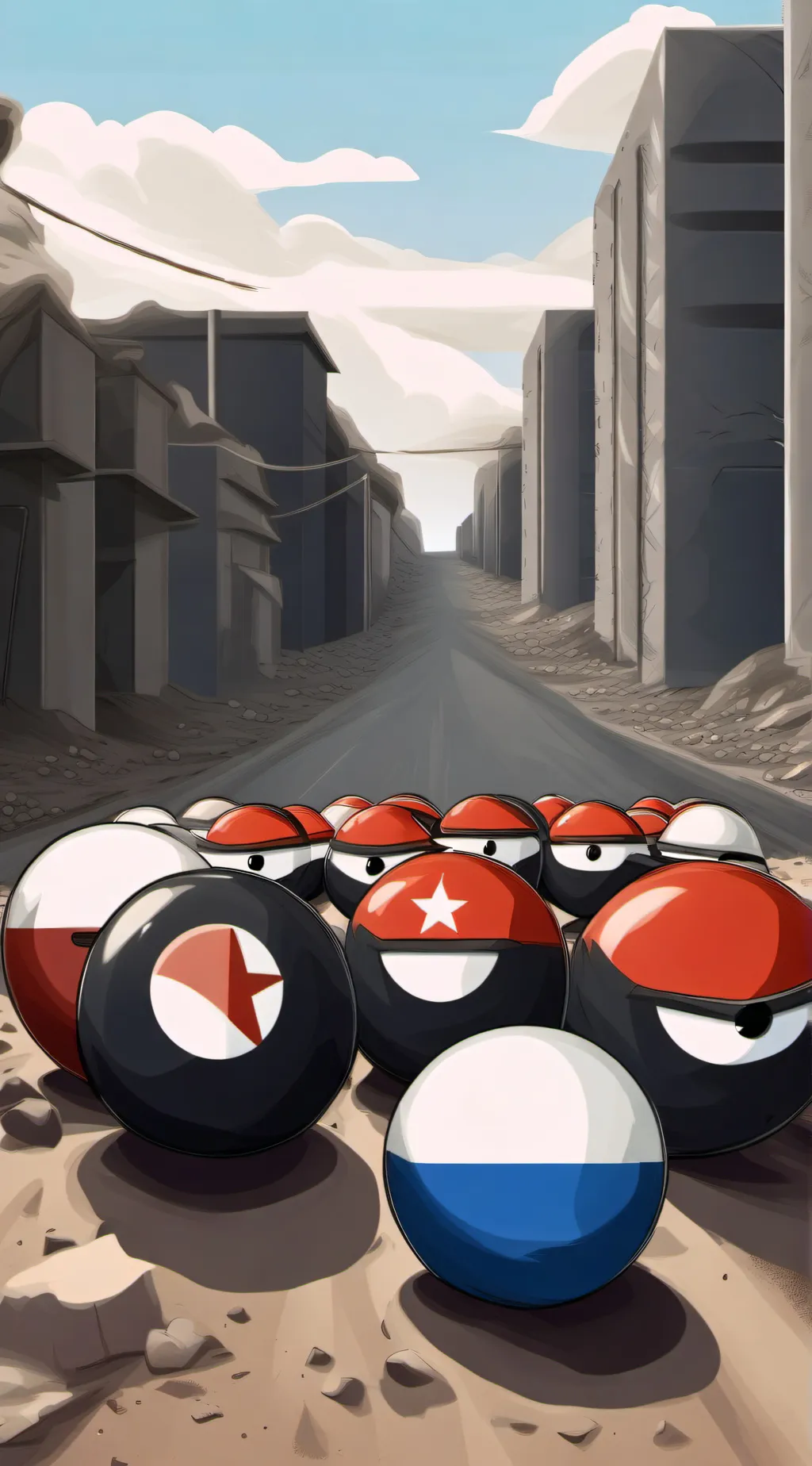 ai character: WW3 Countryballs background