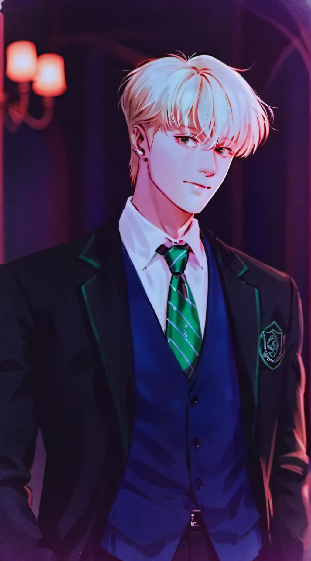 ai character: draco malfoy  background