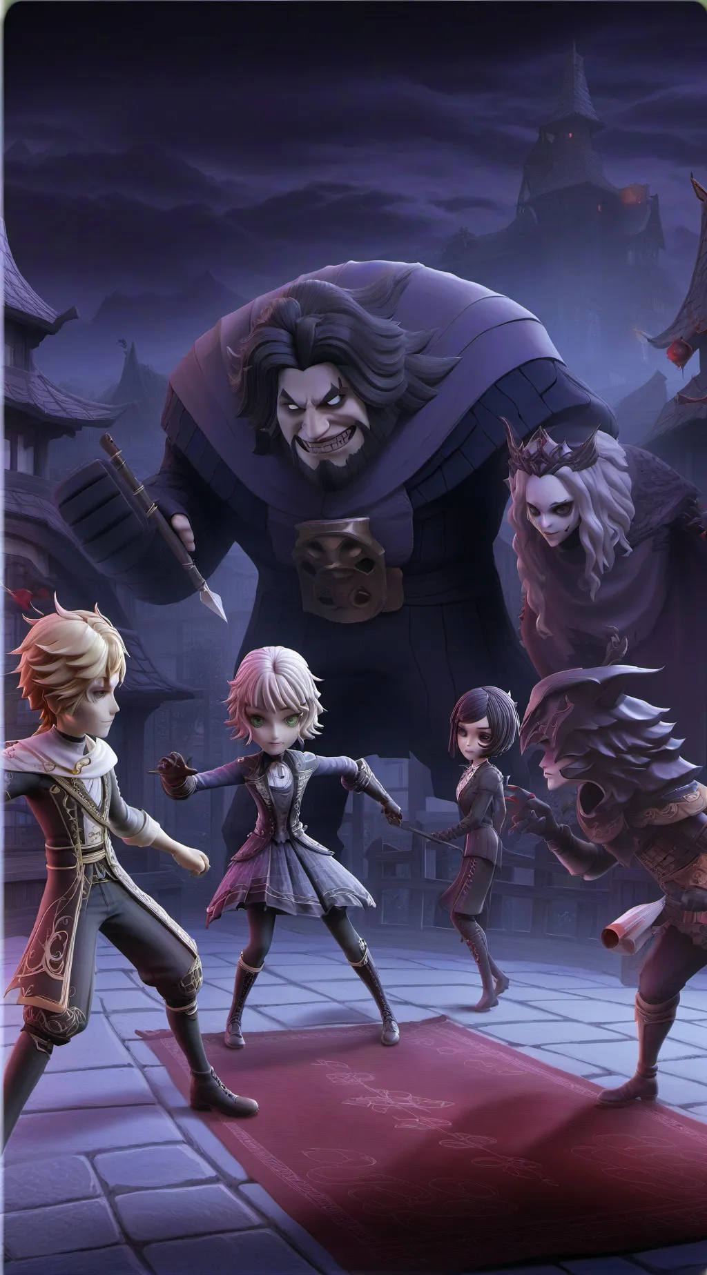ai character: Anime fight background
