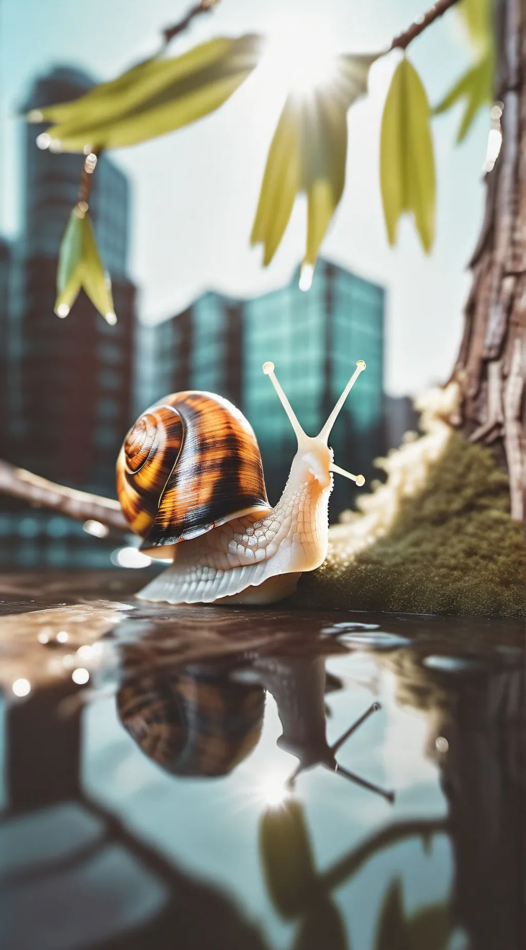 ai character: Talking snail background