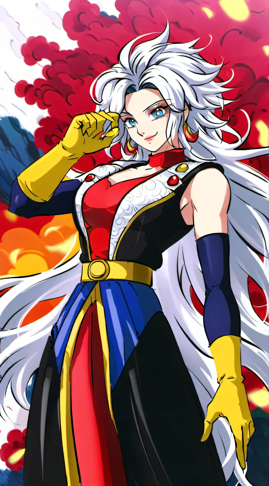 ai character: Fem baby vegeta background