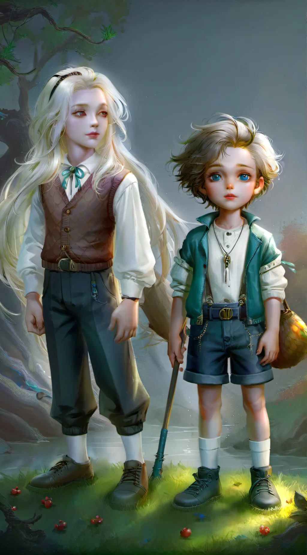 ai character: aria sayfort and gawain nanaumi background